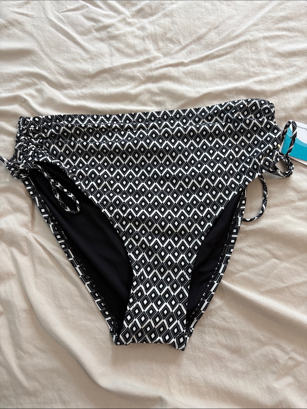 Coco Reef Women's Black & White Geometric Swim Bottoms